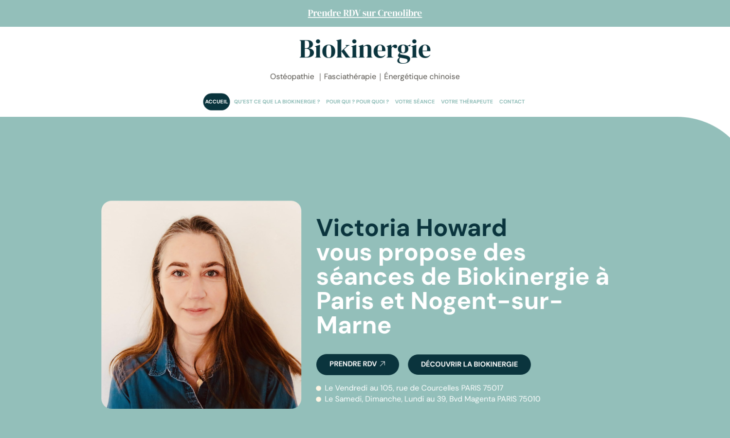 Victoria Howard - Ostéopathie & Biokinergie
